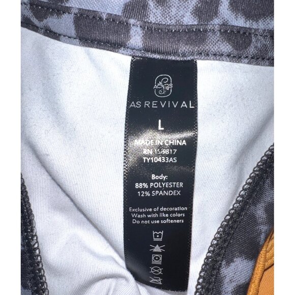 New Leopard Print Racerback Tank Top By As Revival Large - Picture 3 of 3